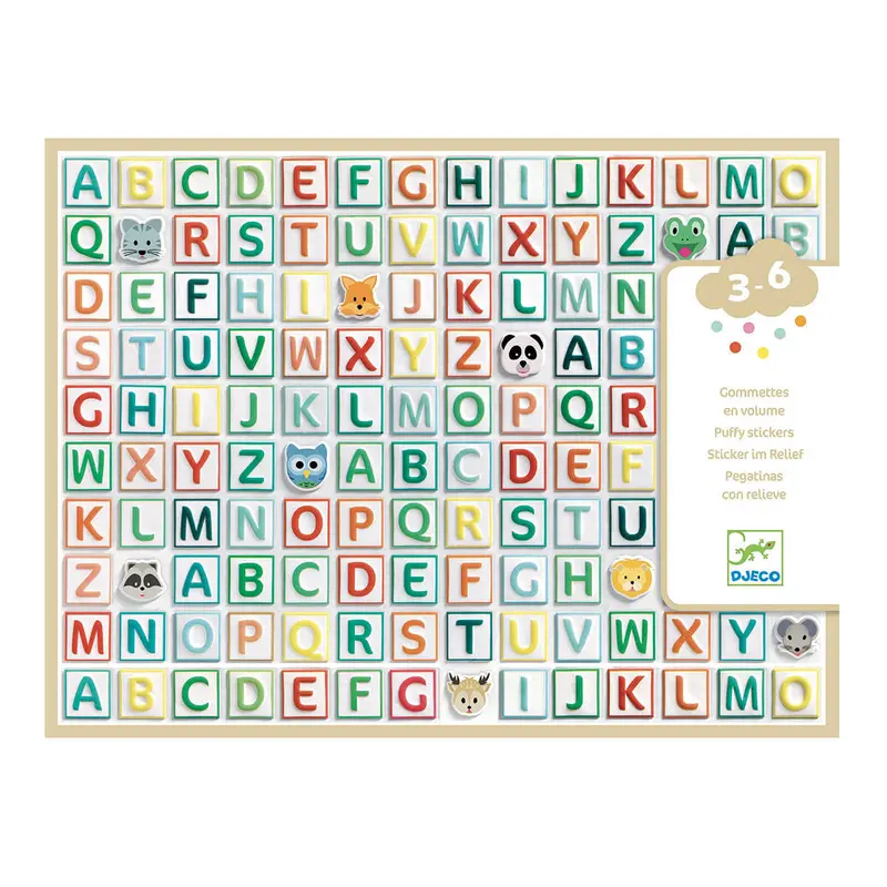Puffy Stickers Alphabet by Djeco