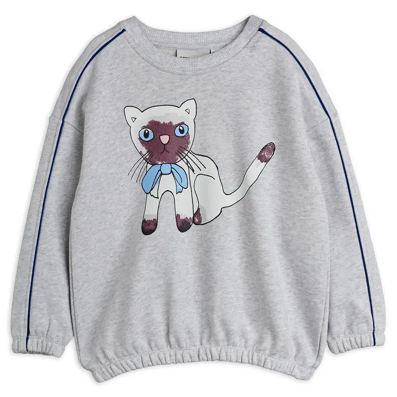 Siamese Sweatshirt in Grey Melange by Mini Rodini