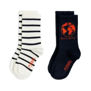 Society Socks (2 Pack) by Mini Rodini