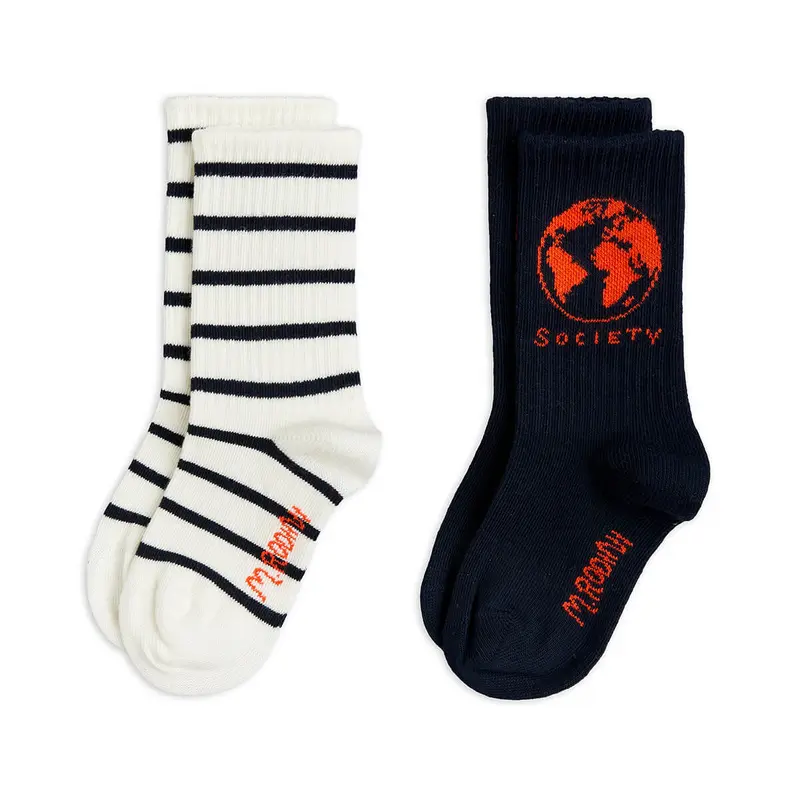 Society Socks (2 Pack) by Mini Rodini
