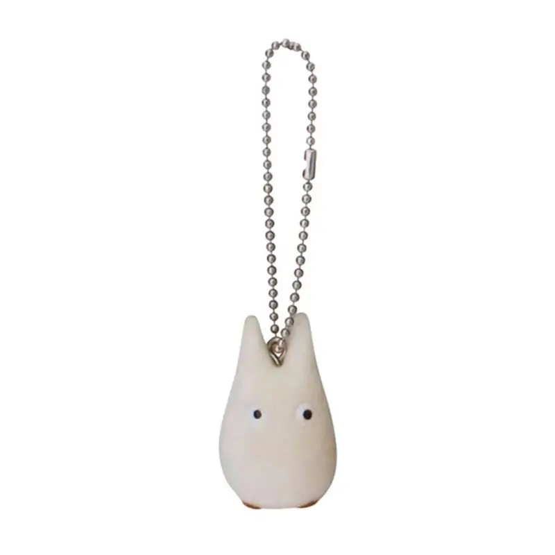 Studio Ghibli Small White Totoro Mini Flocked Keyring by Sekiguchi Japan