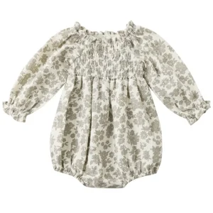 Eden Romper in Green Floral by Quincy Mae