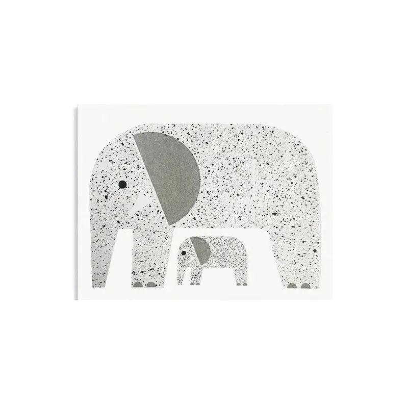 Elephants Mini Greetings Card by Scout Editions