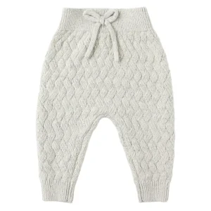 Knit Pant in Heathered Blue by Quincy Mae