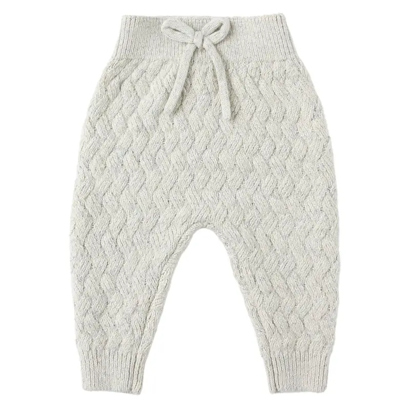 Knit Pant in Heathered Blue by Quincy Mae