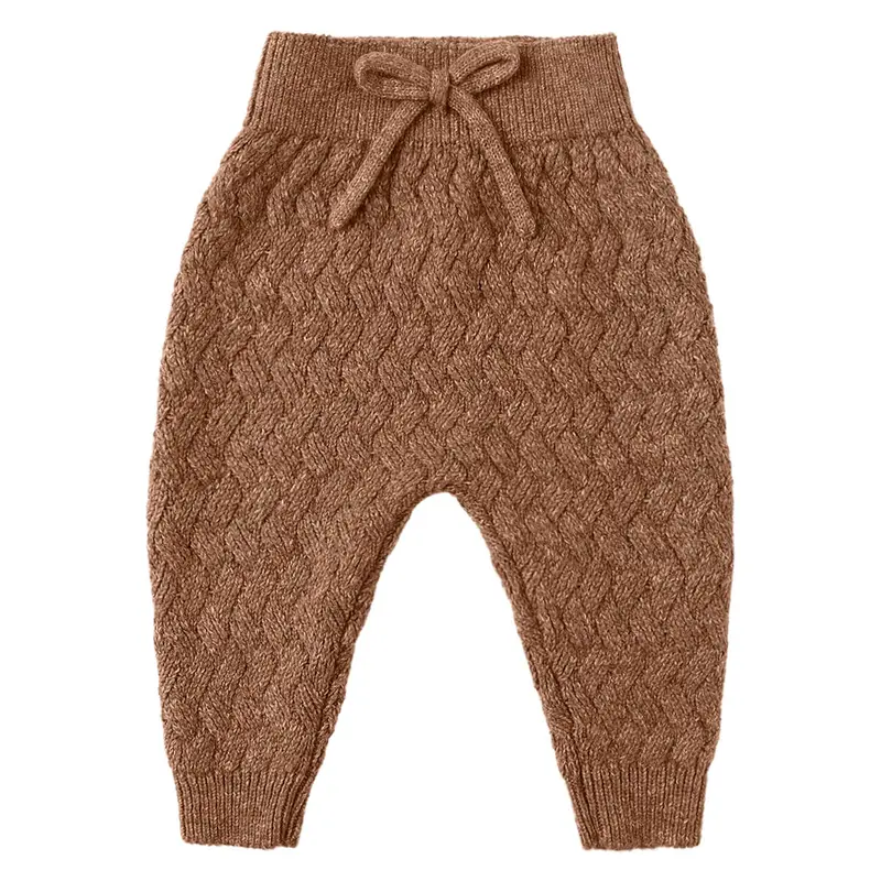 Knit Pant in Heathered Cedar by Quincy Mae