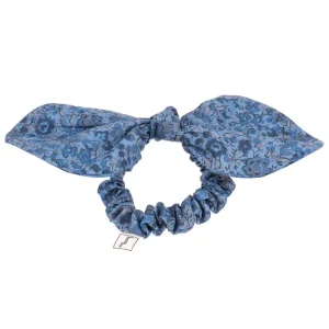 Liberty Hair Bow Scrunchie in Emma & Georgina Indigo by Bon Dep