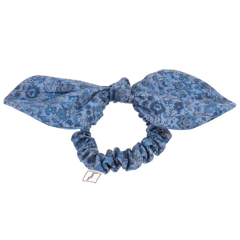 Liberty Hair Bow Scrunchie in Emma & Georgina Indigo by Bon Dep