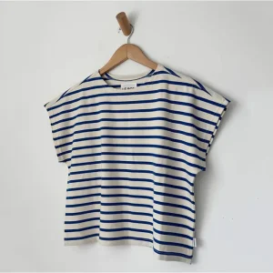 Manon Tee in Blue Stripe on Cream by Le Bon Shoppe