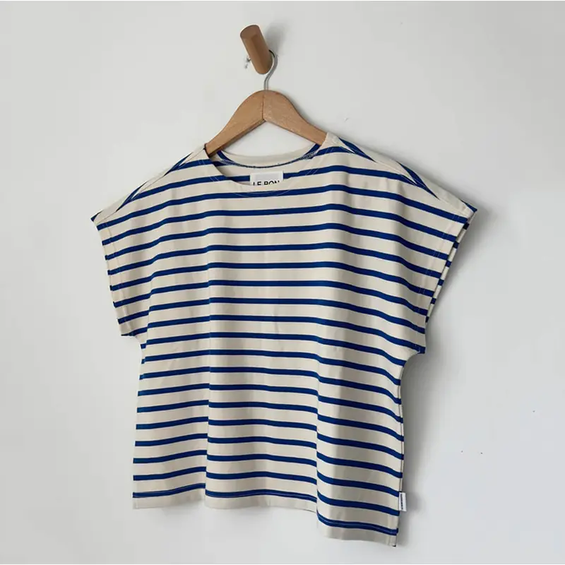 Manon Tee in Blue Stripe on Cream by Le Bon Shoppe