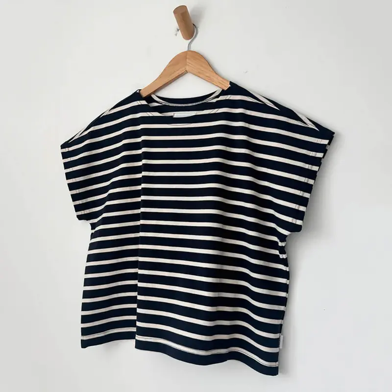 Manon Tee in White Stripe on Navy by Le Bon Shoppe