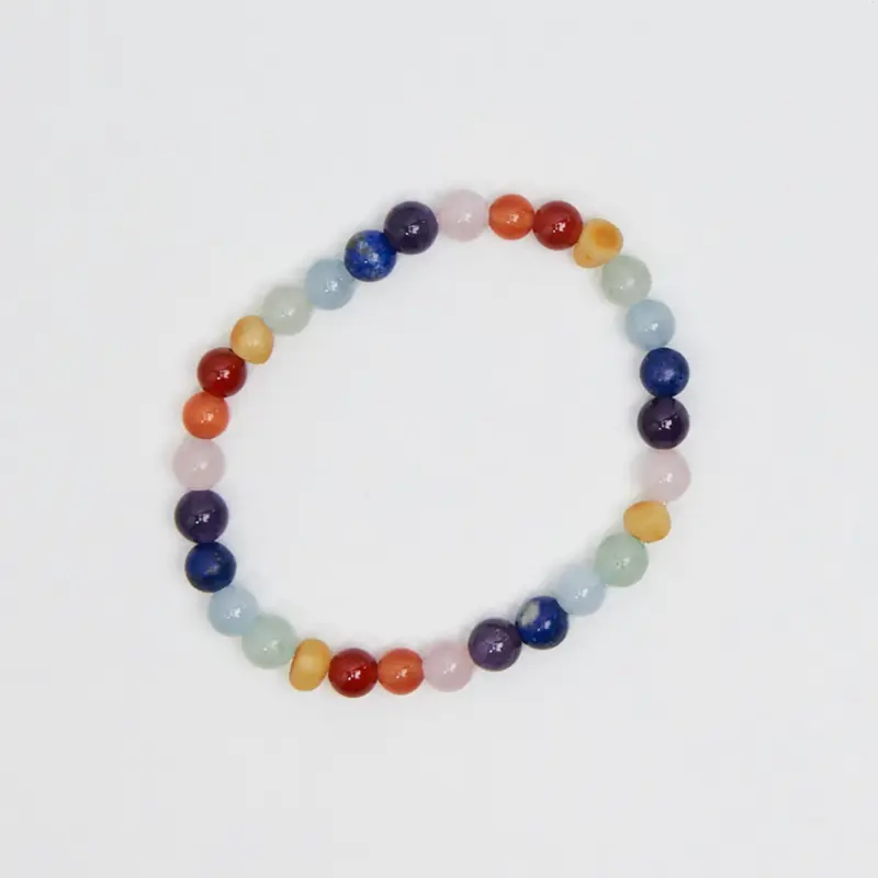Party Adult Bracelet in Rainbow Gemstones by Nirrimis