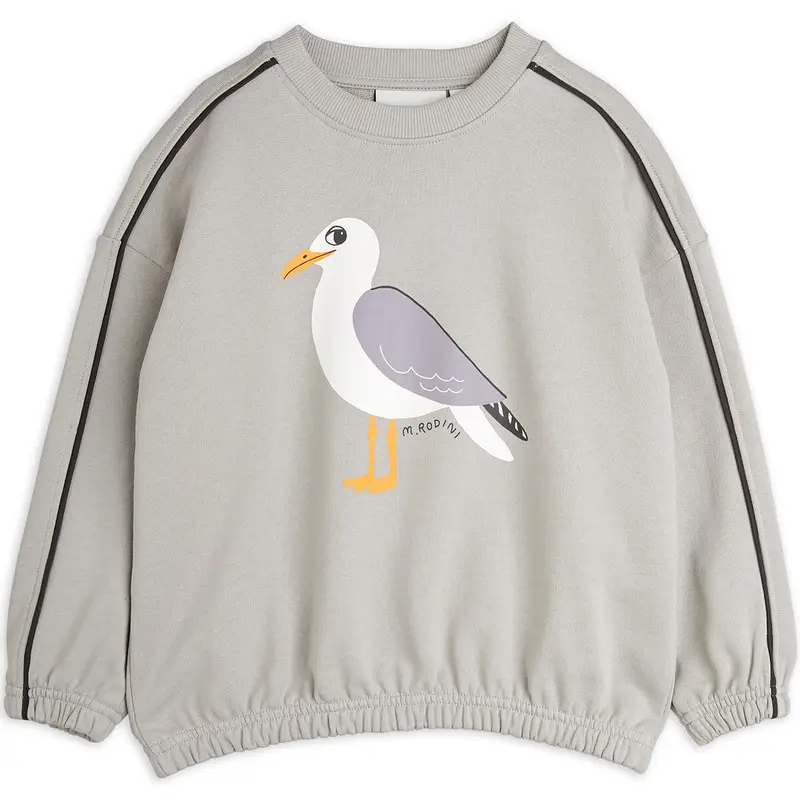 Seagull Sweatshirt in Grey by Mini Rodini - Last One In Stock - 12-18 Months