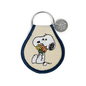 Snoopy Flower Bouquet Patch Keychain by Three Potato Four X Peanuts