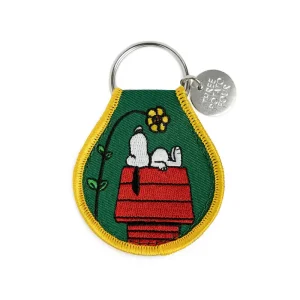 Snoopy Flower Doghouse Patch Keychain by Three Potato Four X Peanuts