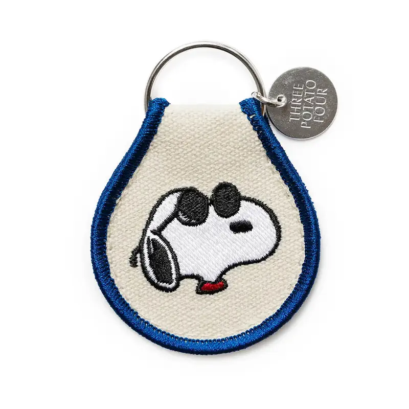 Snoopy Joe Cool Patch Keychain by Three Potato Four X Peanuts
