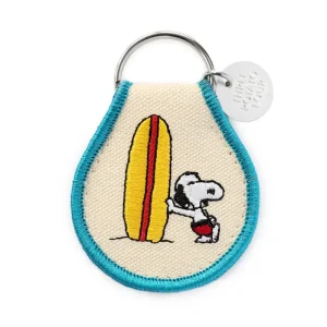 Snoopy Surf Patch Keychain by Three Potato Four X Peanuts