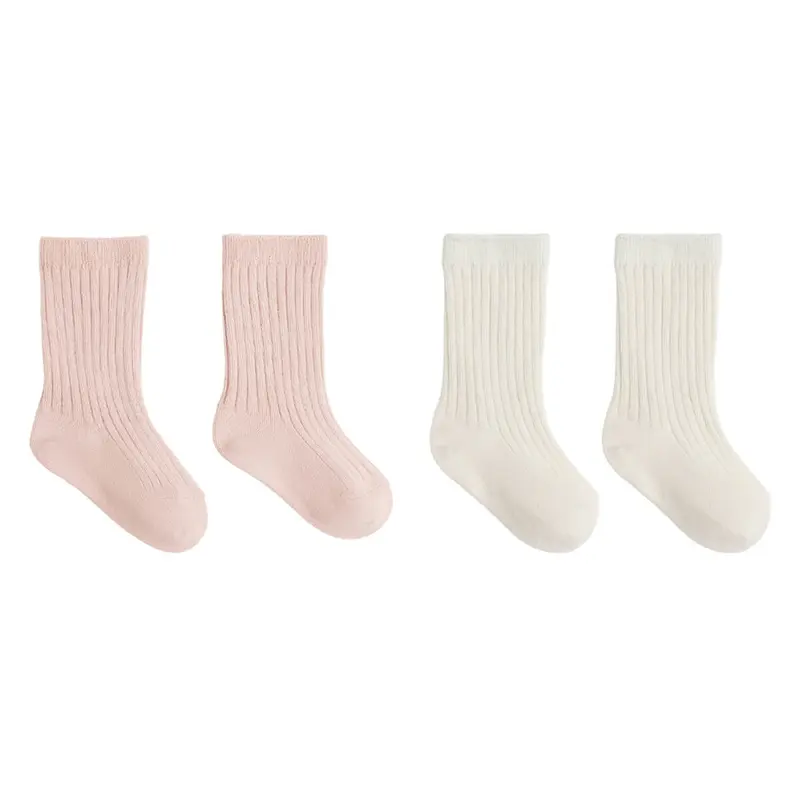 Socks Set in Natural / Rose by Quincy Mae