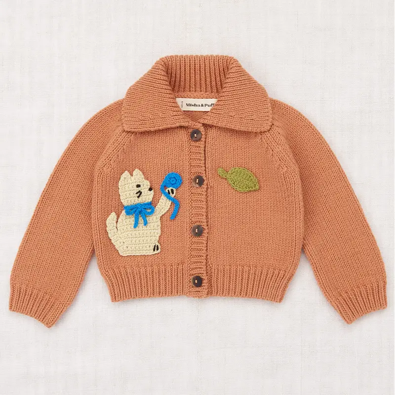 Baby Meadow Motley Cardigan in Palomino by Misha & Puff