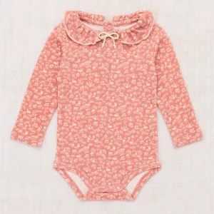 Baby Pattie Onesie in Rosewood Bunny Meadow by Misha & Puff