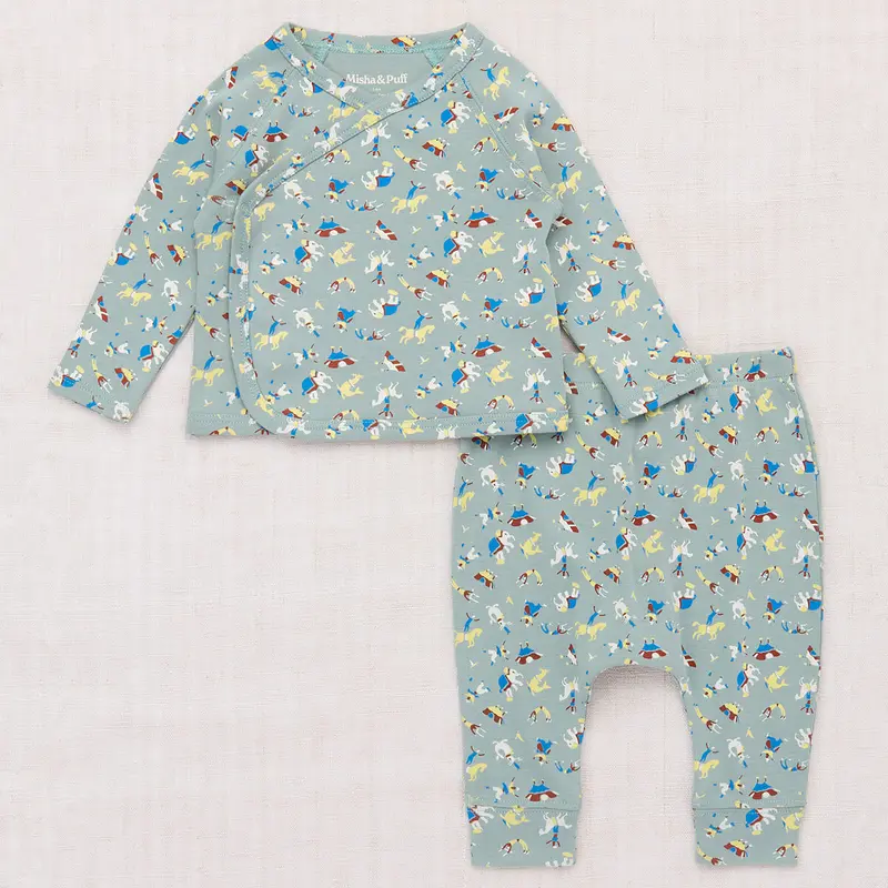 Baby Wrap Set in Overcast Circus by Misha & Puff