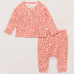 Baby Wrap Set in Rosewood Bunny Meadow by Misha & Puff