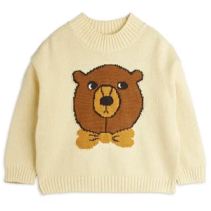 Bear Intarsia Knit Sweater by Mini Rodini