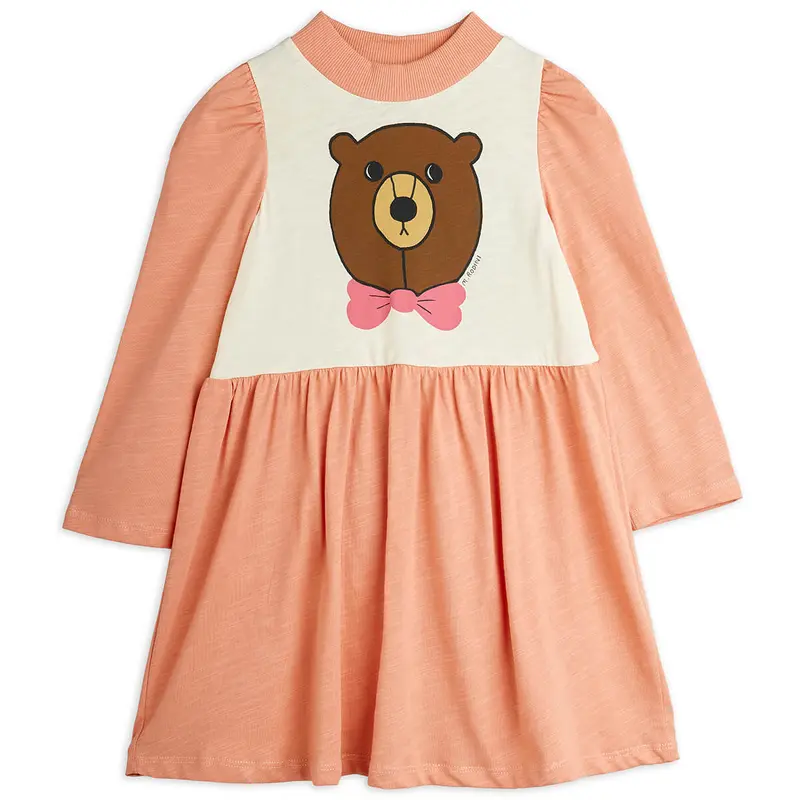 Bear Long Sleeve Dress by Mini Rodini