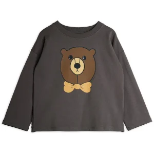 Bear Long Sleeve Tee in Grey by Mini Rodini