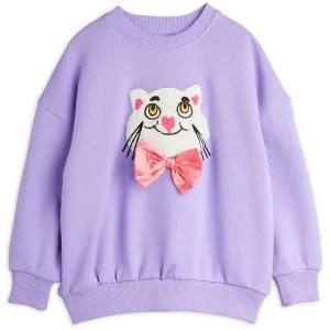 Cat With Bowtie Chenille Sweatshirt by Mini Rodini