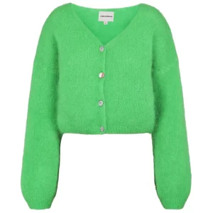 Cornelia Cropped Cardigan in Bright Green by Americandreams