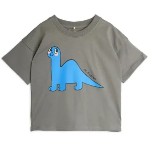 Dino Tee in Grey by Mini Rodini