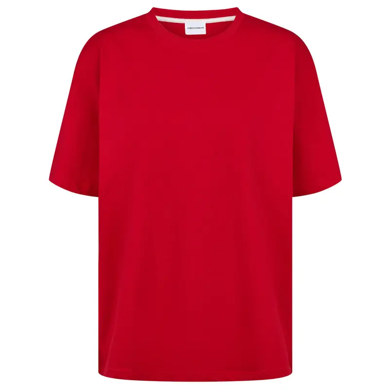 Doria Boxy T-Shirt in Bright Red By Americandreams