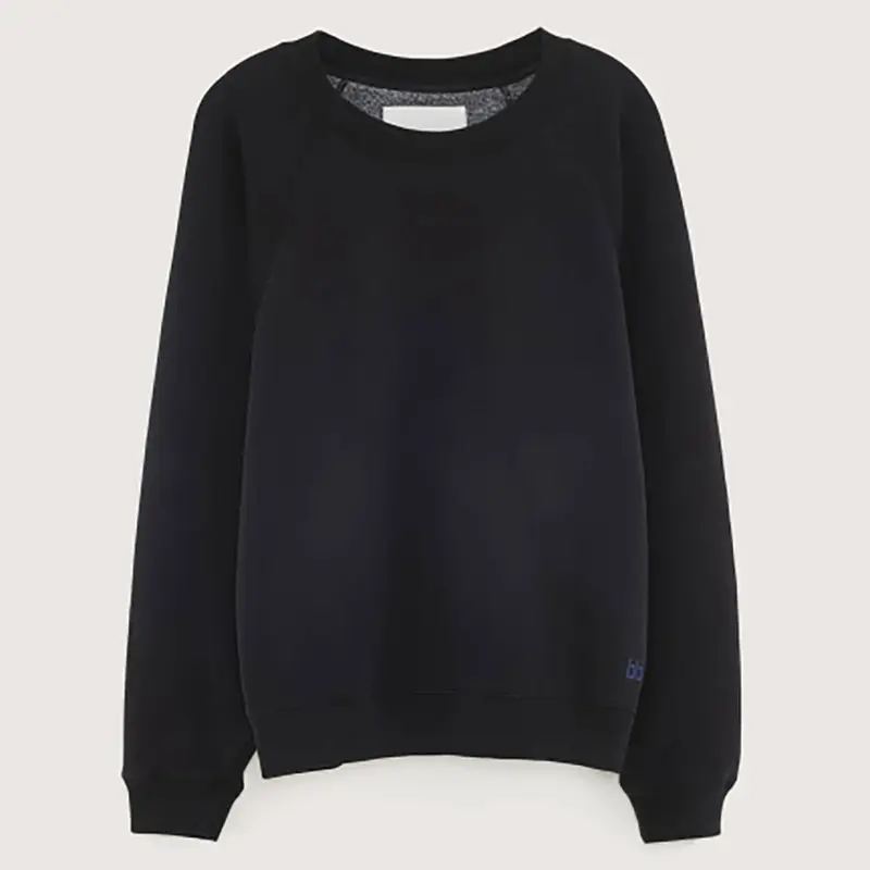 Fella Relaxed Fleece Sweatshirt in Black Blue by Bellerose