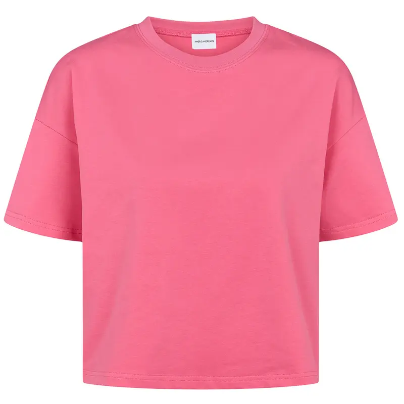 Kelly Boxy Short T-Shirt in Pink By Americandreams