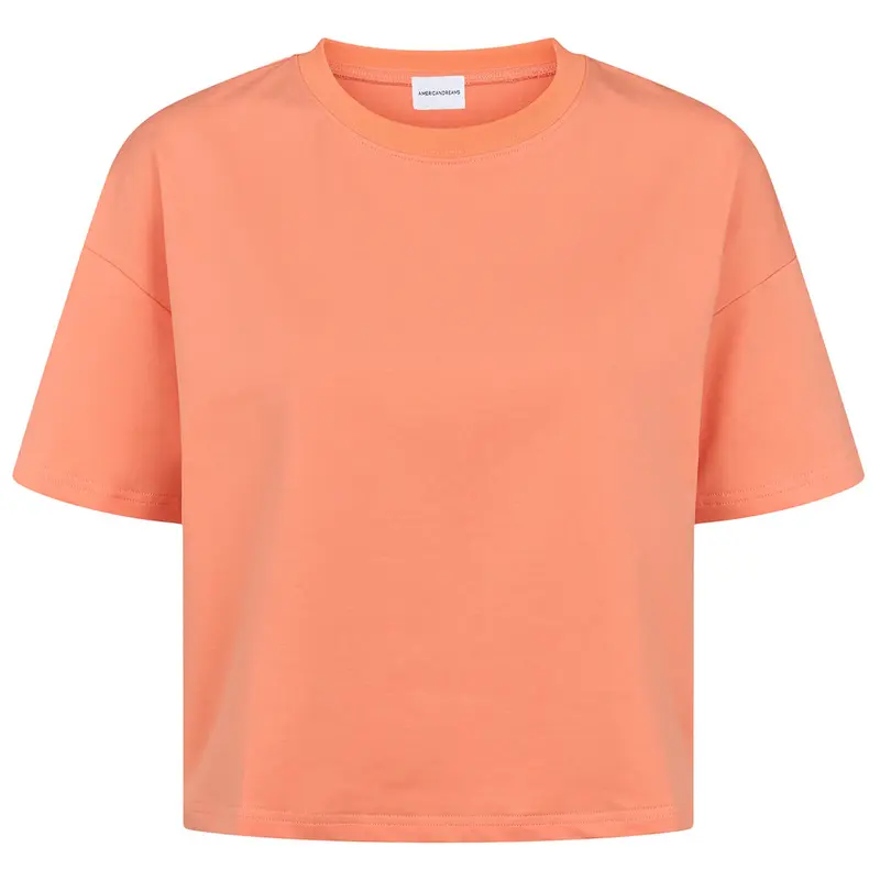 Kelly Boxy Short T-Shirt in Salmon By Americandreams