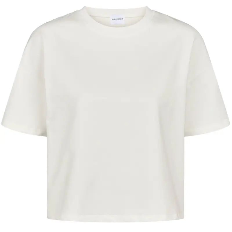 Kelly Boxy Short T-Shirt in White By Americandreams