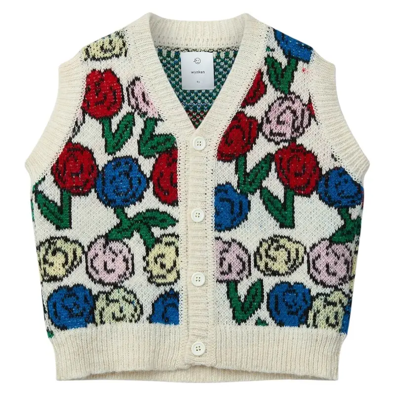 Kukka Waistcoat in Floral Colour by Wynken