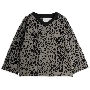 Leopard AOP Brushed Jersey Long Sleeve Top by Mini Rodini