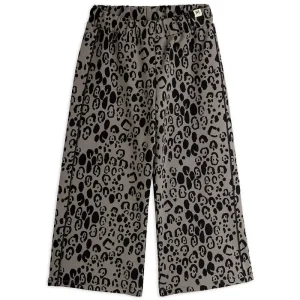 Leopard AOP Brushed Jersey Trousers by Mini Rodini
