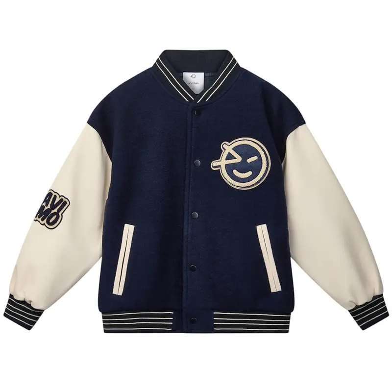 Mako Bomber in Navy / Cream by Wynken