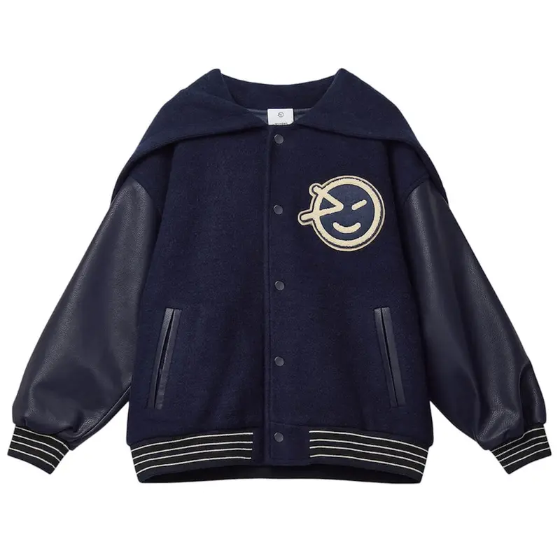 Mako Hooded Bomber in Navy by Wynken