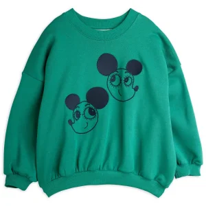 Ritzratz Embroidered Sweatshirt in Green by Mini Rodini