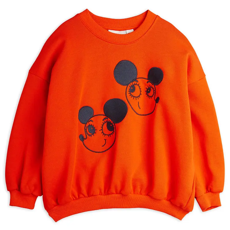 Ritzratz Embroidered Sweatshirt in Red by Mini Rodini
