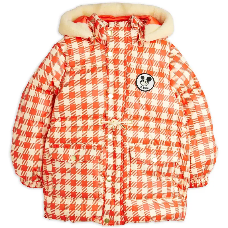 Ritzratz Patch AOP Heavy Puffer Jacket in Gingham by Mini Rodini