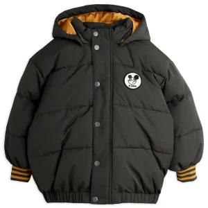 Ritzratz Patch Hooded Puffer Jacket in Black by Mini Rodini