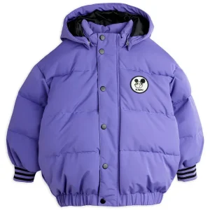 Ritzratz Patch Hooded Puffer Jacket in Purple by Mini Rodini