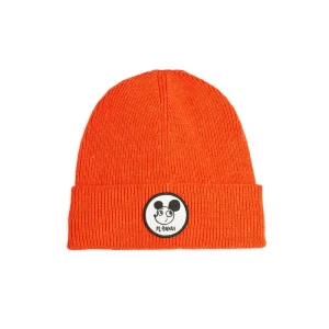 Ritzratz Patch Wool Blend Beanie in Red by Mini Rodini