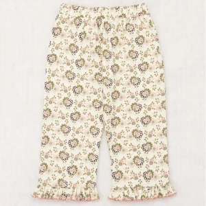 Ruffle Pedal Pusher in Sugar Calico Hearts by Misha & Puff