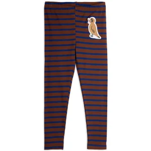 Stripe Bird Patch Leggings by Mini Rodini